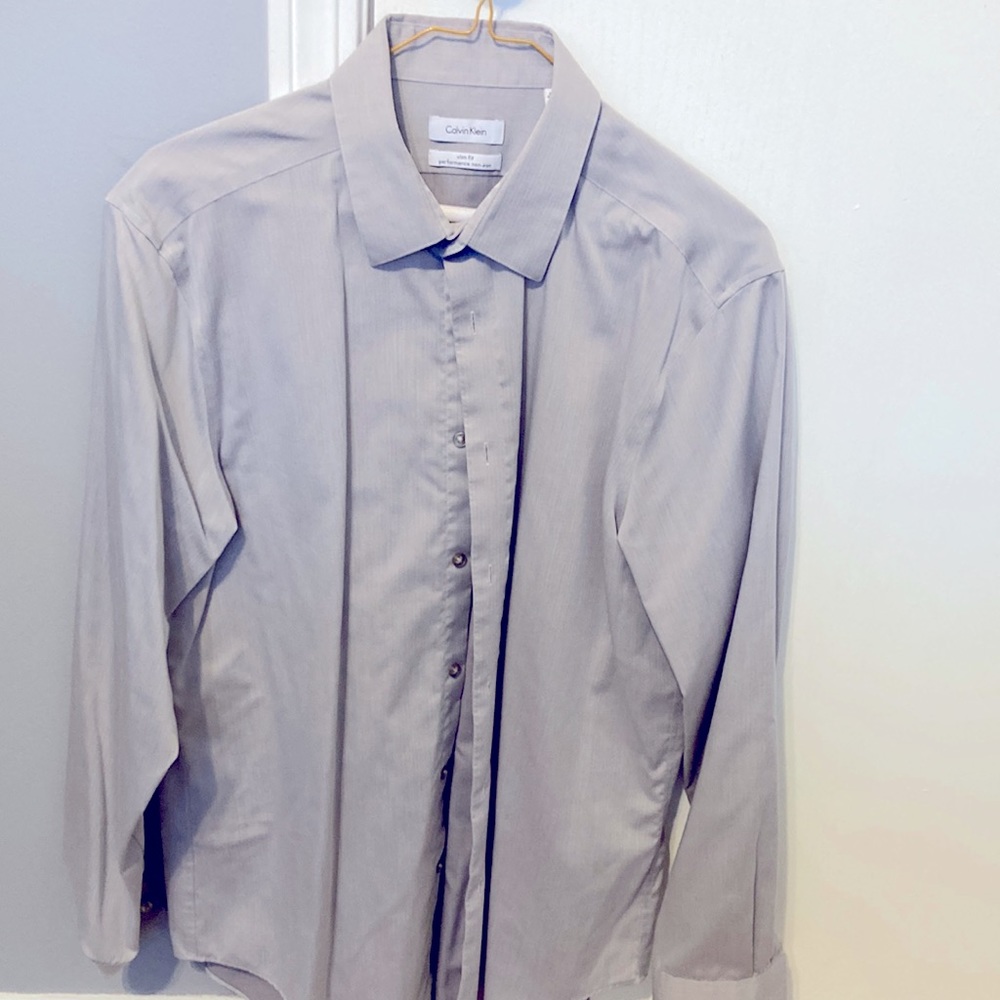 Calvin Klein grey dress shirt
